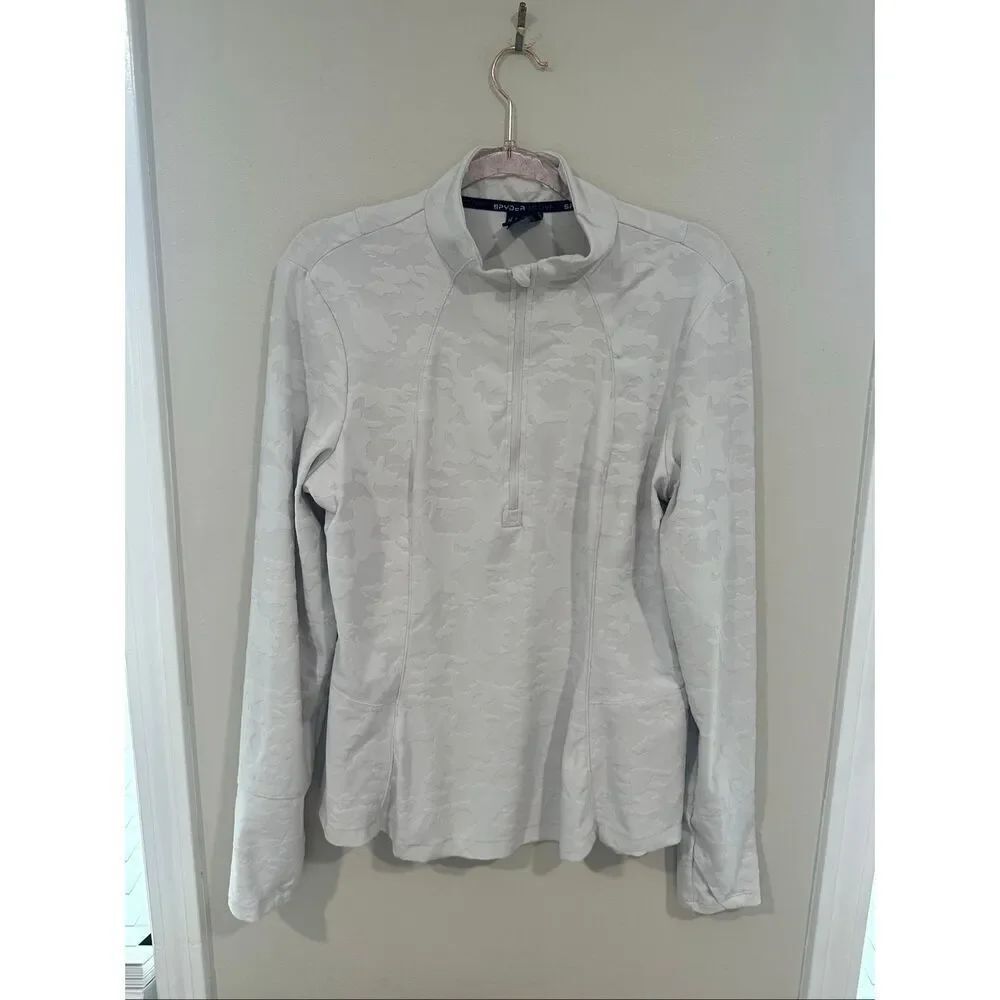 SPYDER Active Quarter Zip Jacket White Camo XL